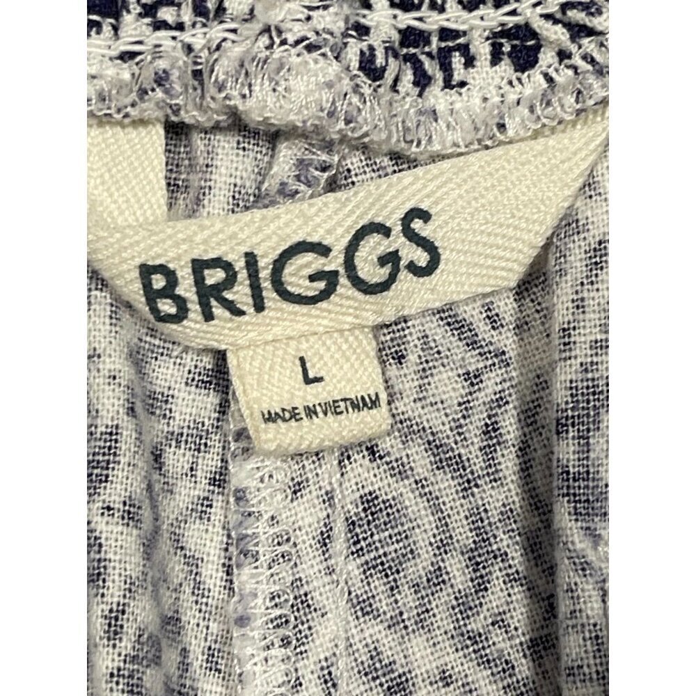 Briggs Linen Blend Boho Tassel Shorts Navy White Large - Picture 3 of 11